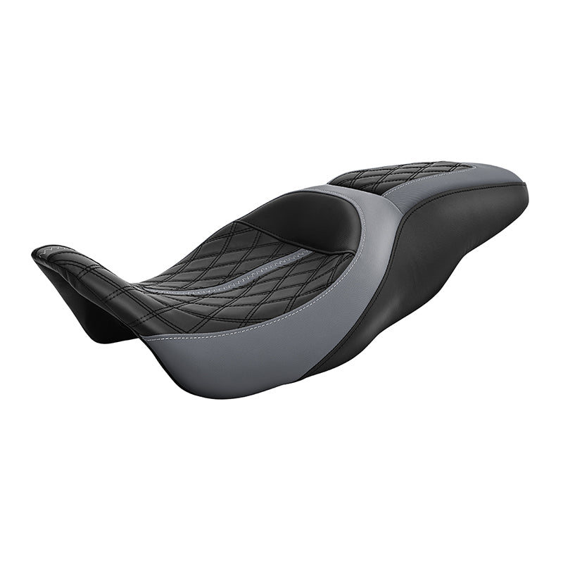 C.C. RIDER Touring Seat 2 up Seat Driver Passenger Seat For Harley Touring Street Glide Road Glide Electra Glide, 2008-2023