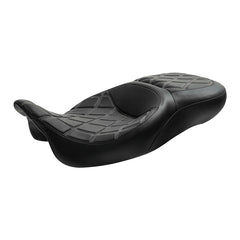 C.C. RIDER Touring Seat 2 Up Seat Driver Passenger Seat Double Roll For Harley CVO Road Glide Electra Glide Street Glide Road King, 2009-2023