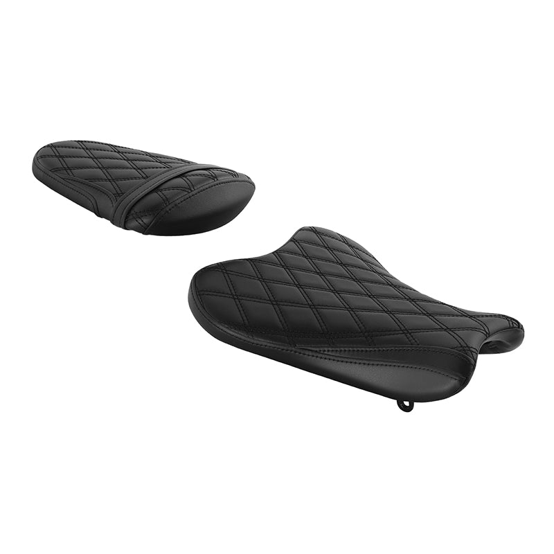 C.C. RIDER GSX-R1000 Front And Rear Seat Fit For SUZUKI GSXR1000 with Black Diamond Design, 2005, 2006