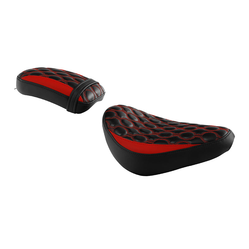C.C. RIDER CM300 Front And Rear Seat Fit For Honda Rebel 300 CMX300 Red Circles, 2017-2024