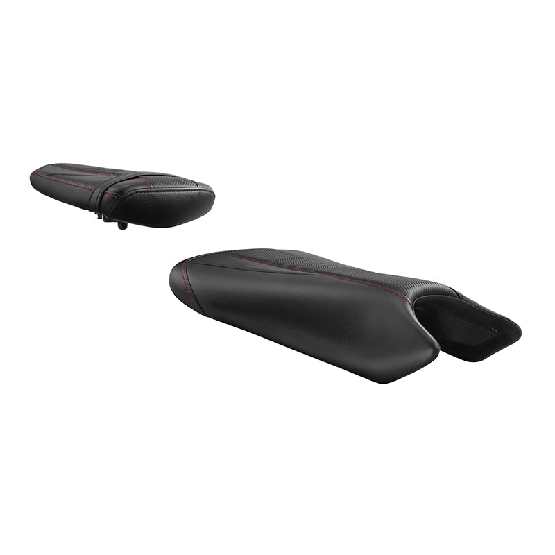 C.C. RIDER YZF R6 YZF R6S Front And Rear Seat Black Red Carbon Fiber Stitching For YAMAHA YZFR6 2003-2005 YZFR6S 2006-2009