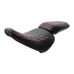 C.C.RIDER Softail Passenger And Driver Seat Lattice Stitching Two Piece Seat  For Harley Fatboy 114 FLFB FLFBS, 2018-2025