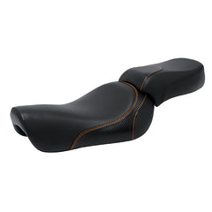 C.C.RIDER Sportster Two Piece Two Up Orange Stitching Seat For XL883N Models, 2016-2023