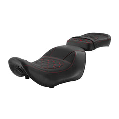 C.C. RIDER Sportster Seat 2 Piece Reach Seat Driver And Passegner Seat Red Hneycomb Fit For Harley Nightster RH975 2022-Later