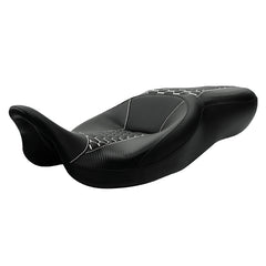 C.C. RIDER Touring Seat 2 Up Seat Driver Passenger Seat Homeycomb For Harley CVO Road Glide Electra Glide Street Glide Road King, 2009-2023