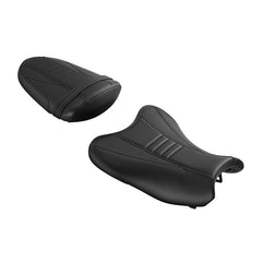 C.C. RIDER GSX-R1000 Front And Rear Seat Fit For SUZUKI GSXR1000 Black Carbon Fiber Stitching, 2007, 2008