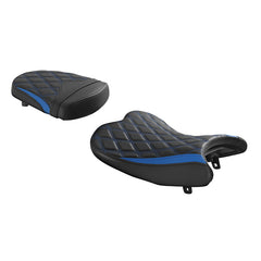 C.C. RIDER GSX-R750 GSX-R600 Front And Rear Seat Fit For SUZUKI GSXR750 GSXR600 Black Red Blue Lattice Stitch , 2006-2007