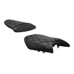 C.C. RIDER Ninja ZX6R, ZX636, ZX6RR, ZX600 Front And Rear Seat For Kawasaki Black Diamond Stitch, 2005-2006