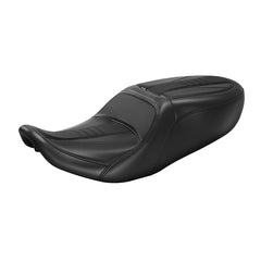 C.C. RIDER Touring Seat One Piece 2 Up Seat Driver Passenger Seat Black Trimming For Street Glide Road Glide, 2023-2025