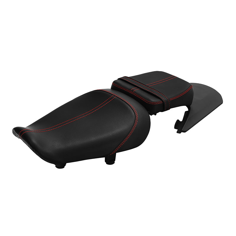 C.C. RIDER Sportster Seat 2 Piece Seat Driver And Passegner Seat Red Stitching Fit For Harley Sportster S RH1250S 2021-Later