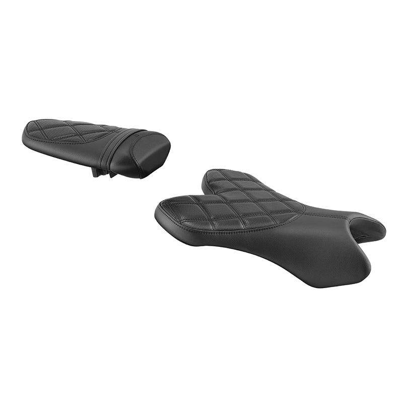 C.C. RIDER YZF R1 Front And Rear Seat For YAMAHA YZFR1 Black Diamond Stitching, 2004-2006
