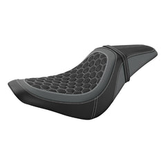 C.C. RIDER Softail Seat Low Rider S Low Rider ST Driver Passenger Seat Black And Gray Fit For Low Rider Sport Glide FXLR FXLRS FXLRST 2018-2025