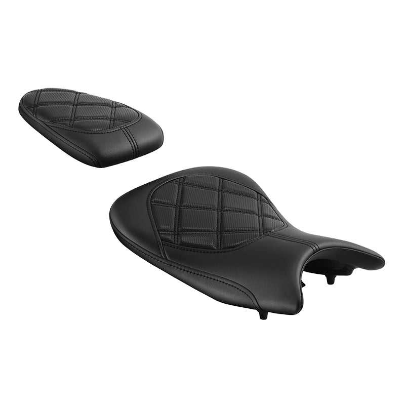 C.C. RIDER BMW S1000RR Seat Rider Passenger Seat Pillion Cushion Black Lattice For BMW S1000RR, 2019-2025