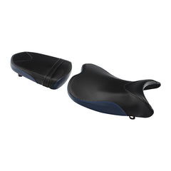 C.C. RIDER GSX-R750 GSX-R600 Front And Rear Seat Fit For SUZUKI GSXR750 GSXR600 Black Blue Carbon Fiber, 2006-2007
