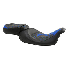 C.C. RIDER Touring Seat Two Piece 2 Up Seat Low Profile Driver Passenger Seat Custom For Street Glide Road King Road Glide, 2009-2023