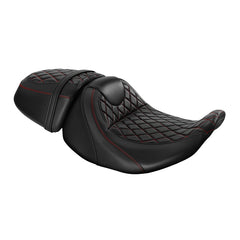 Gel Seat C.C. RIDER Touring Seat Two Piece 2 Up Seat Driver Solo Seat Passenger Seat Lattice Stitching For CVO Road Glide CVO Street Glide, 2023-2025