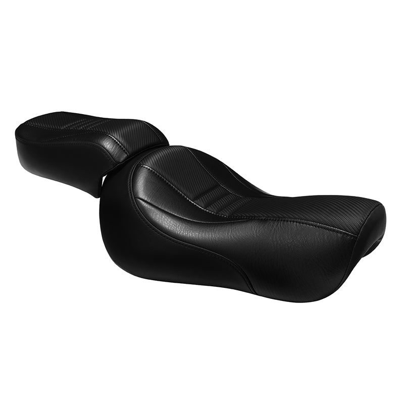 C.C.RIDER Sportster Two Piece Two Up Black Stitching Seat For XL883N Models, 2016-2023
