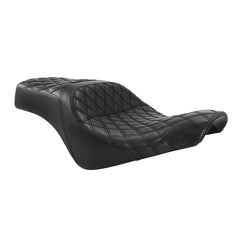 C.C. Rider BMW R18B R18 Transcontinental One Piece Seat Rider Passenger Low Profile Seat Pillion Cushion Black Lattice, 2020-2024