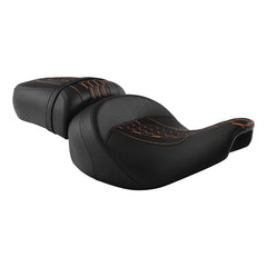 C.C. RIDER Indian Seat 2 Piece 2 Up Seat Honeycomb Stitiching For Indian Chieftain Dark Horse Chieftain Limited Chieftain Elite Springfield, 2014-2025