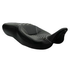 C.C. RIDER Touring Seat 2 Up Seat Driver Passenger Seat Homeycomb For Harley CVO Road Glide Electra Glide Street Glide Road King, 2009-2023