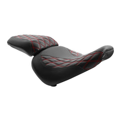 C.C.RIDER Softail Passenger And Driver Seat Lattice Stitching Two Piece Seat  For Harley Fatboy 114 FLFB FLFBS, 2018-2025