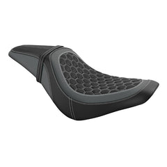 C.C. RIDER Softail Seat Low Rider S Low Rider ST Driver Passenger Seat Black And Gray Fit For Low Rider Sport Glide FXLR FXLRS FXLRST 2018-2025