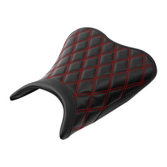C.C. RIDER Ninja 400 Z400 Front And Rear Seat Fit For Kawasaki Black Red Lattice Stitch, 2018-2024
