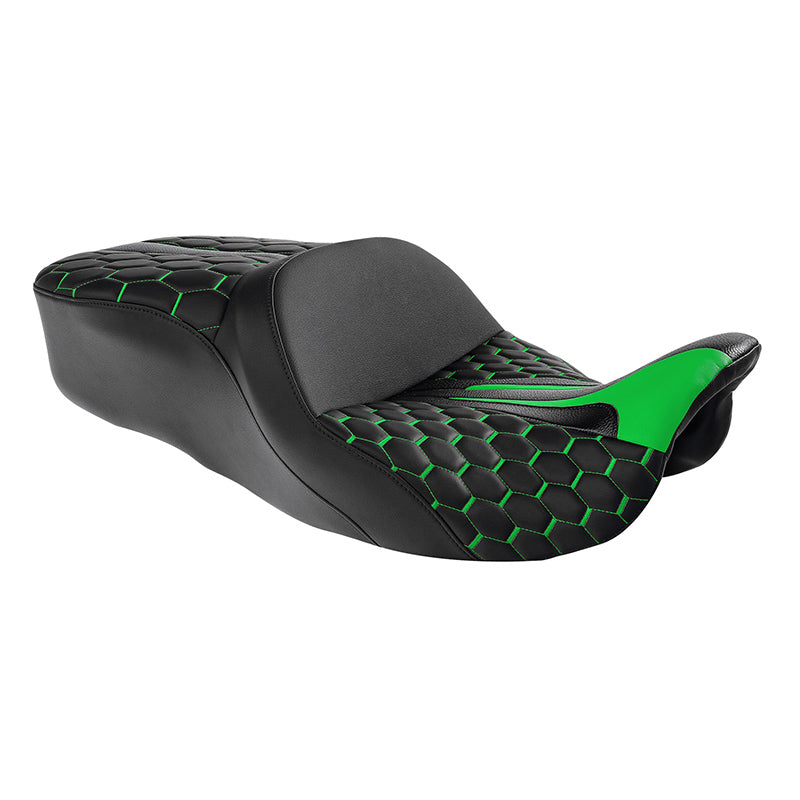 Gel Seat C.C. RIDER Touring Seat Driver Passenger Seat For Harley CVO Street Glide Road King Road Glide Electra Glide, 2009-2023