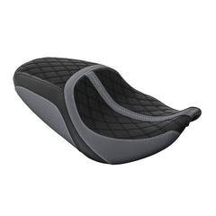 C.C. RIDER Touring Seat One Piece 2 Up Seat Driver Passenger Seat Black Carbon Fiber Stitching For Street Glide Road Glide, 2023-2025