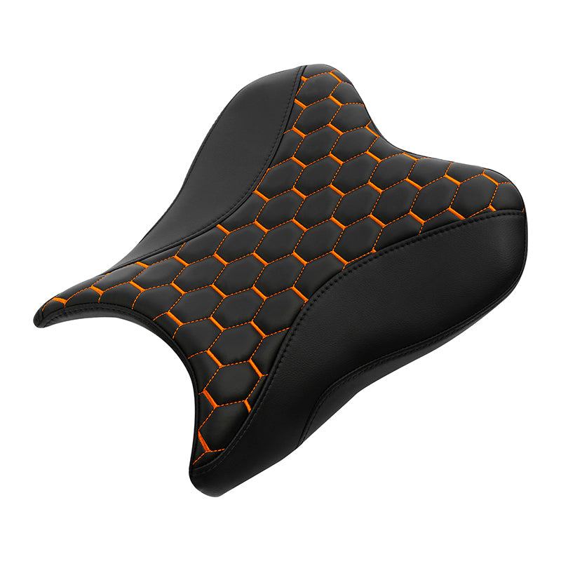 C.C. RIDER YZF R6  Front And Rear Seat Fit For YAMAHA R6 Black Honeycomb Stitch, 2006, 2007