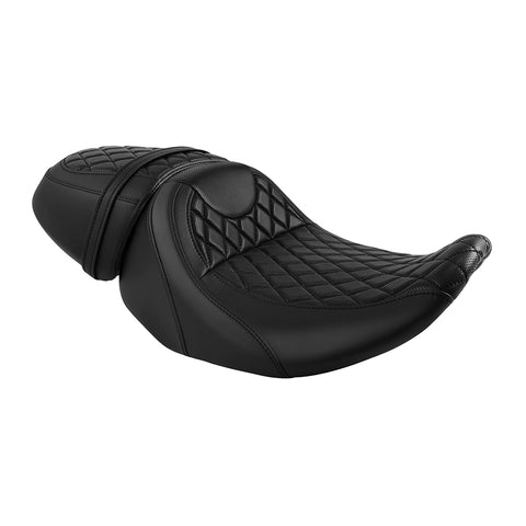 Gel Seat C.C. RIDER Touring Seat Two Piece 2 Up Seat Driver Solo Seat Passenger Seat Lattice Stitching For CVO Road Glide CVO Street Glide, 2023-2025
