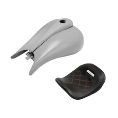 C.C. RIDER Touring Seat Solo Seat Low Profile Driver Seat Lattice Stiching With 6.6 Gallon PYO/Bagger Nation Stretched Gas Tank Fit For Harley Touring Street Glide Road Glide Road King, 2008-2024