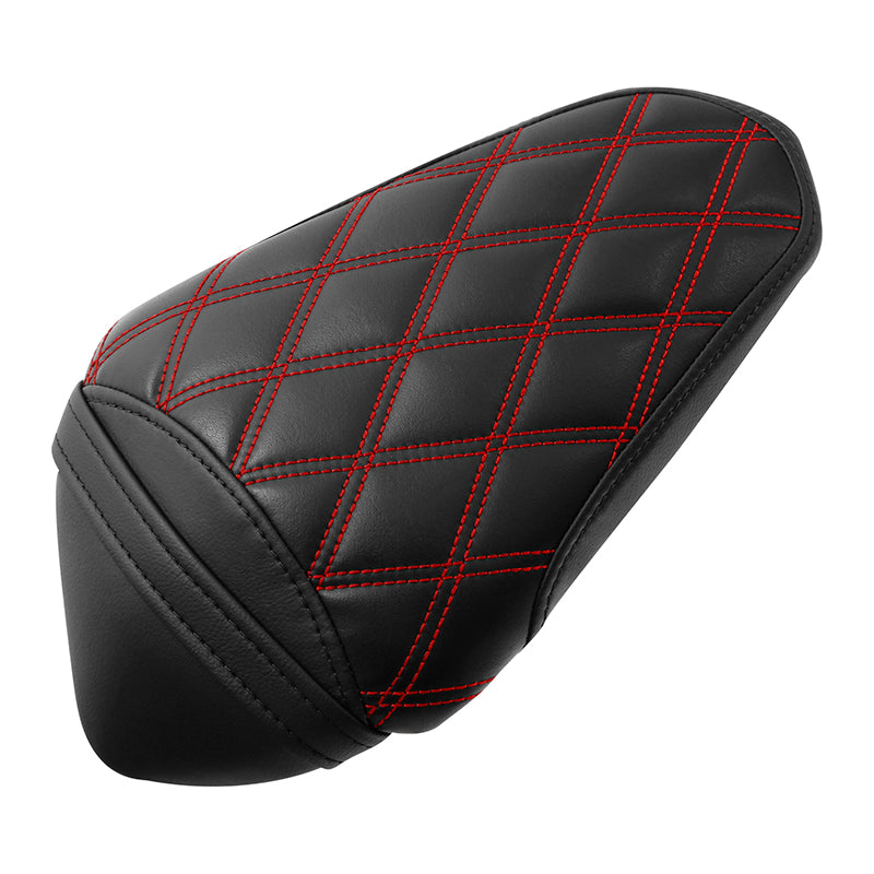 C.C. RIDER Ninja 400 Z400 Front And Rear Seat Fit For Kawasaki Black Red Lattice Stitch, 2018-2024