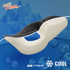 Gel Seat C.C. RIDER Touring Seat 2 up Seat Driver Passenger Seat For Harley Touring Street Glide Road Glide Electra Glide Honeycomb Stitiching, 2008-2023