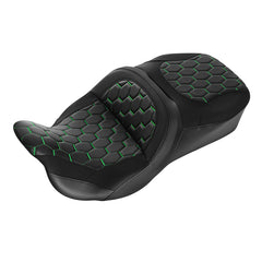 C.C. RIDER Touring Seat 2 Up Seat Driver Passenger Seat With Backrest For Harley CVO Road Glide Electra Glide Street Glide Road King, 2009-2023