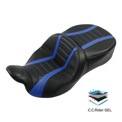 Gel Seat C.C. RIDER Touring Driver Passenger Seat For Harley CVO Road Glide Electra Glide Street Glide Road King, 2009-2023