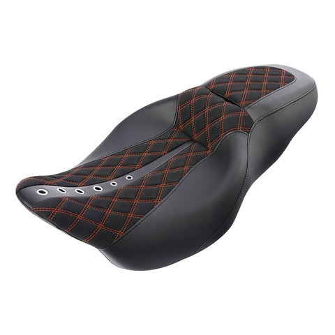 C.C. RIDER Touring Seat 2 up Seat Driver Passenger Seat Custom Motorcycle Seat For Harley Touring Electra Glide Street Glide Road Glide, 2008-2023