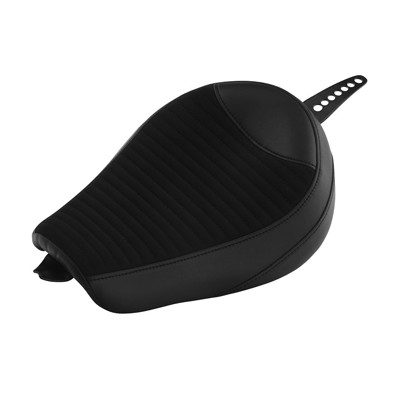 C.C.RIDER Sportster Seat Front Solo Seat Driver Rider Cushion Black Alcantara Leather, 2010-2023 XL models