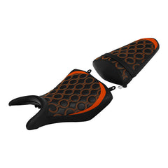 C.C. RIDER YZF R3 YZF R25 MT03 MT25 Front And Rear Seat For YAMAHA Black Orange Circle, 2015-2023
