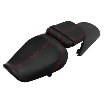 C.C. RIDER Sportster Seat 2 Piece Seat Driver And Passenger Seat Red Stitching for Harley Sportster S RH1250S 2021-Later