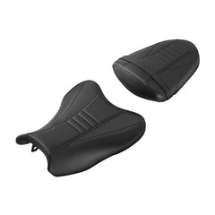 C.C. RIDER GSX-R1000 Front And Rear Seat Fit For SUZUKI GSXR1000 Black Carbon Fiber Stitching, 2007, 2008