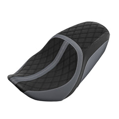 C.C. RIDER Touring Seat One Piece 2 Up Seat Driver Passenger Seat Black Carbon Fiber Stitching For Street Glide Road Glide, 2023-2025