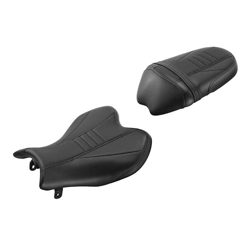 C.C. RIDER BMW S1000RR Seat Rider Passenger Seat Pillion Cushion Black Carbon Fiber Stitching For BMW S1000RR, 2019-2025