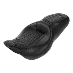 C.C. RIDER Touring Seat 2 up Seat Driver Passenger Seat Bareback Gator For Harley Touring Street Glide Road Glide Electra Glide, 2008-2023
