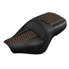 C.C. Rider BMW R18B R18 Transcontinental One Piece Seat Rider Passenger Seat Pillion Cushion Honeycomb Stitching, 2020-2024