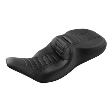 C.C. Rider Line Stitch Black 2-Up Touring Seat for HD Touring and Trike Models 1997-2007