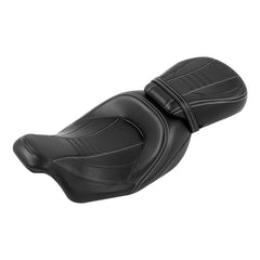 C.C. RIDER Touring Seat Two Piece 2 Up Seat Low Profile Driver Passenger Seat Bulllet For Road Glide Street Glide Road King, 2009-2023