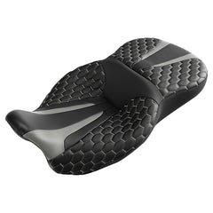 C.C. RIDER Touring Seat 2 Up Seat Driver Passenger Seat Homeycomb For Harley CVO Road Glide Electra Glide Street Glide Road King, 2009-2023