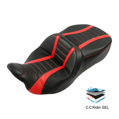 Gel Seat C.C. RIDER Touring Driver Passenger Seat For Harley CVO Road Glide Electra Glide Street Glide Road King, 2009-2023