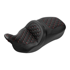 C.C. RIDER Touring Seat 2 Up Seat Driver Passenger Seat With Backrest For Harley CVO Road Glide Electra Glide Street Glide Road King, 2009-2023